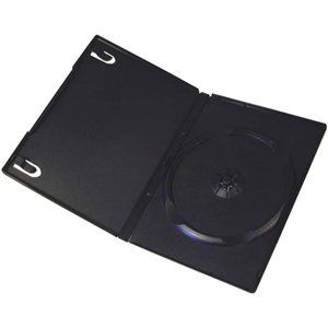 Progo 50 Pack Standard Black Single CD DVD Cases 14MM Movie Music Case Storage
